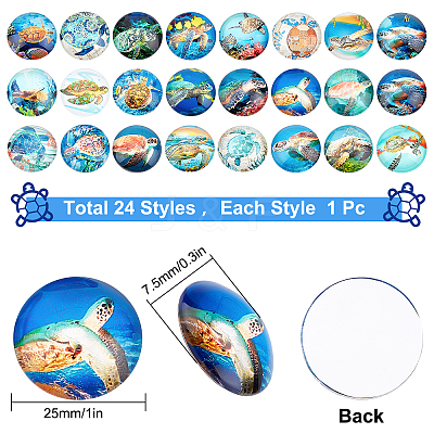 Glass Cabochons GGLA-SC0001-57-1