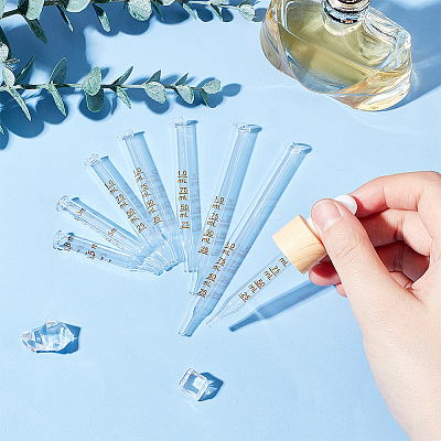 14Pcs 7 Style Straight Tip Glass Droppers AJEW-BC0003-86-1
