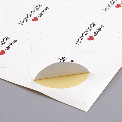 Self-Adhesive Kraft Paper Gift Tag Stickers DIY-D028-02E-02-1