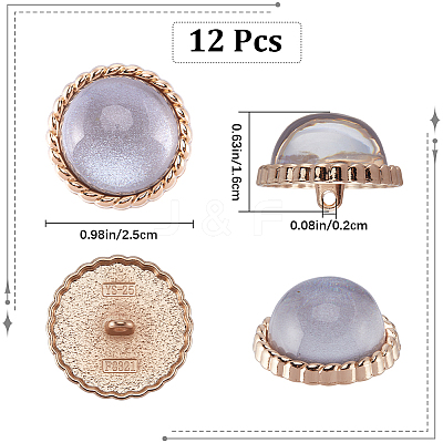 12Pcs ABS Plastic Shank Buttons BUTT-GF0003-47C-1