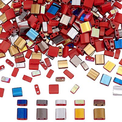 250Pcs 10 Style Electroplate Opaque Glass Seed Beads SEED-AR0001-34-1