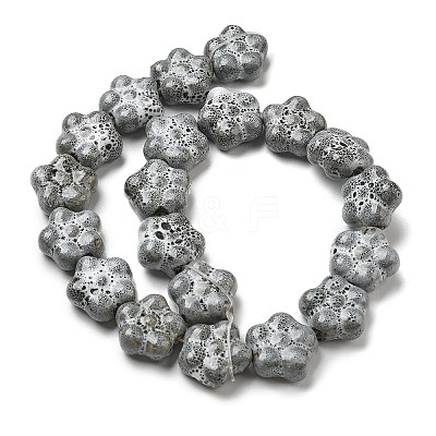 Handmade Porcelain Beads Strands PORC-B002-19F-1