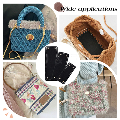 3Pcs 3 Sizes Rectangle Felt Bag Bottom FIND-WH0139-517A-1
