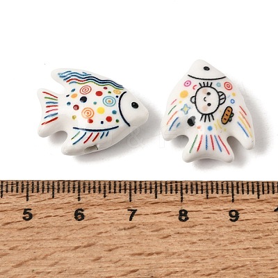 Printed Handmade Porcelain Beads PR-CBAB8C6-02-1