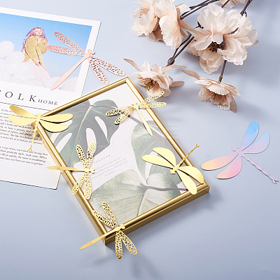 12Sets 6 Style PVC 3D Imitation Hollow Out Dragonfly Wall Stickers DIY-CF0001-04-1