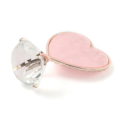 Resin Nail Art Palettes with Diamond Base Nail Mixing Palette Polish Color Mixing Plate Nail Holder ODIS-H001-B02-RG-1