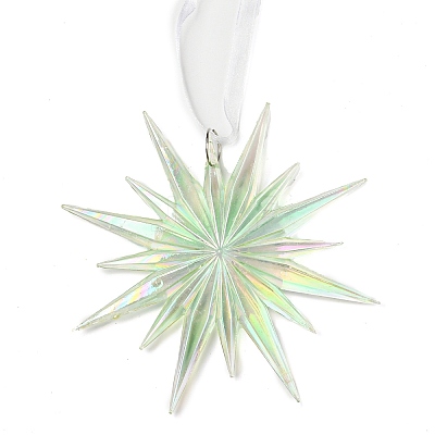 Christmas Transparent Plastic Pendant Decoration HJEW-G022-01A-1