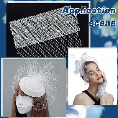 Polyester Bridal Veils DIY-WH0622-071B-1