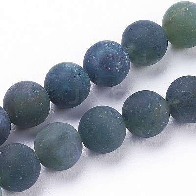 Natural Moss Agate Beads Strands G-F520-58-10mm-1