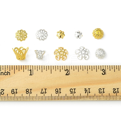 1180Pcs 10 Styles Iron Bead Caps IFIN-FS0001-45-1