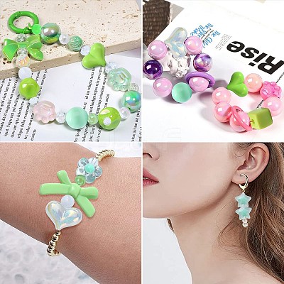 About 150pcs DIY Acrylic & Plastic Beads Jewelry Making Finding Kit DIY-CJ0002-33-1