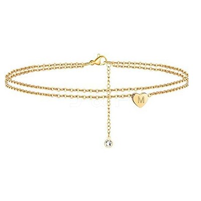Heart Brass with Crystal Rhinestone Anklets FS-WGC43DA-04-1