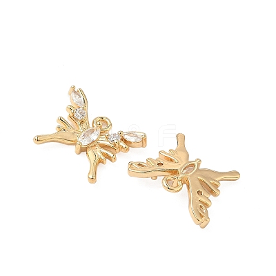 Brass Micro Pave Cubic Zirconia Pendants KK-S531-11G-A-1