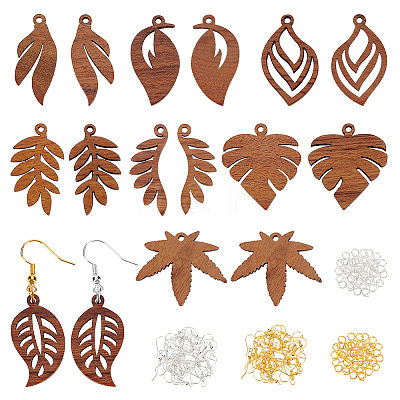 DIY Leaf Earring Making Kit DIY-OC0004-44-1