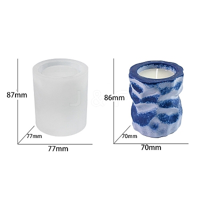 Food Grade Irregular Column DIY Silicone Candle Molds PW-WG83295-01-1