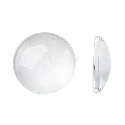 Transparent Glass Cabochons GGLA-R026-18mm-1