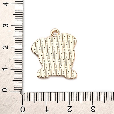 Animal Puppy Alloy Enamel Pendants FIND-V001-03G-06-1
