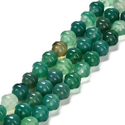 Natural Green Onyx Agate(Dyed & Heated) Beads Strands G-G203-02C-1