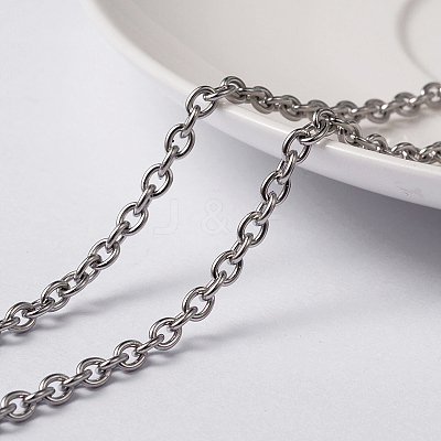 Tarnish Resistant 304 Stainless Steel Cable Chains CHS-H007-45P-1
