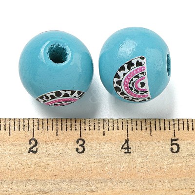 Natural Wood European Beads WOOD-F014-01C-1