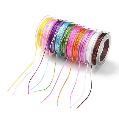 10 Rolls 10 Colors Flat Elastic Crystal String Set EW-YW0001-10-1