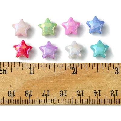 200Pcs Opaque Acrylic Beads TACR-FS0001-50-1