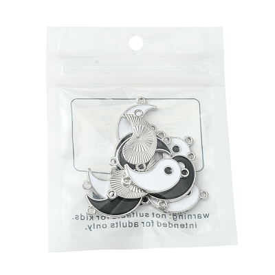 12Pcs 2 Colors Alloy Enamel Split Links Connectors ENAM-FS0001-84-1
