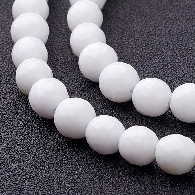 Synthetic White Agate Beads Strands X-G-D419-8mm-01-1