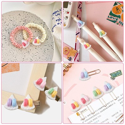 30Pcs Opaque Resin Imitation Food Cabochons RESI-CJ0003-63-1