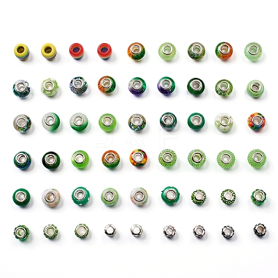 Acrylic & Resin & Polymer Clay Rhinestone European Beads FPDL-S015-04F-1