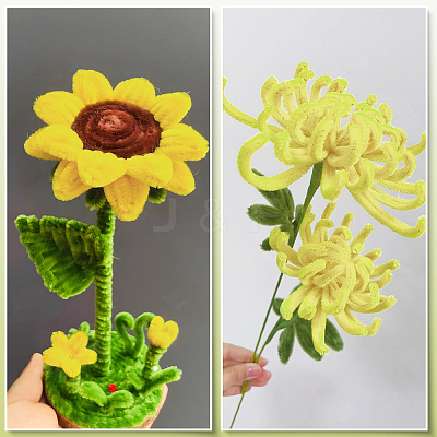 100Pcs DIY Plush Sticks FIND-SP0004-72B-1