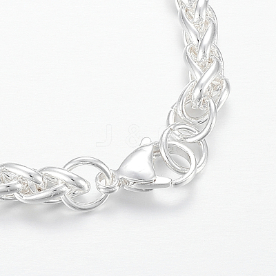 304 Stainless Steel Wheat Chain Bracelets BJEW-I252-09S-1