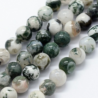 Natural Tree Agate Beads Strands G-I199-03-10mm-1