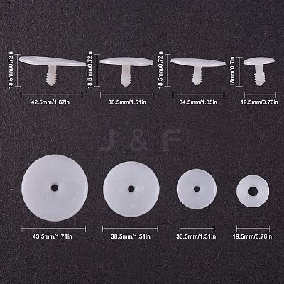 Plastic Doll Joints DIY-PH0025-85-WH-1