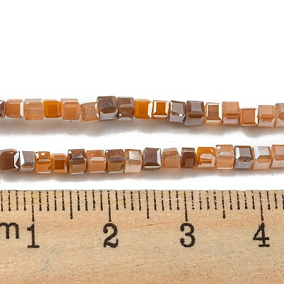 Electroplate Glass Beads Strands EGLA-F121-FR-B04-1