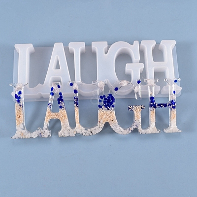 DIY Word Laugh Silicone Molds X-DIY-K017-05-1