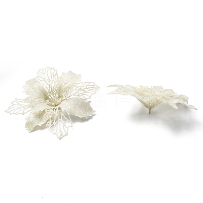 Plastic Glitter Artificial Flower HJEW-R124-04-1