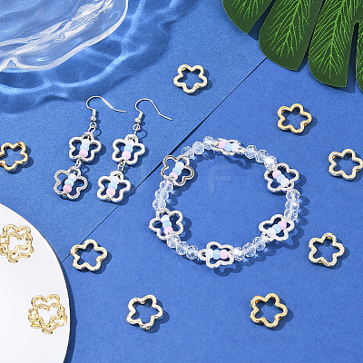 20Pcs 4 Colors Alloy Bead Frame FIND-SC0017-71-1