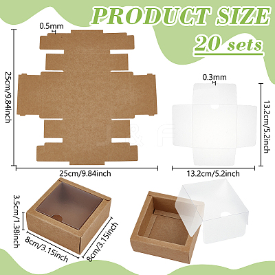 Foldable Square Paper Storage Gift Boxes CON-WH0110-42A-03-1