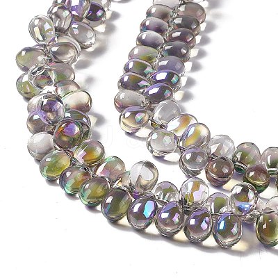 Electroplate Glass Beads Strands EGLA-L031-HR01-1