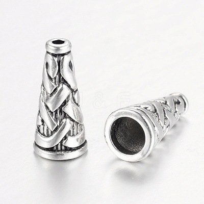 Tibetan Style Cone Alloy Bead Caps PALLOY-I112-14AS-1