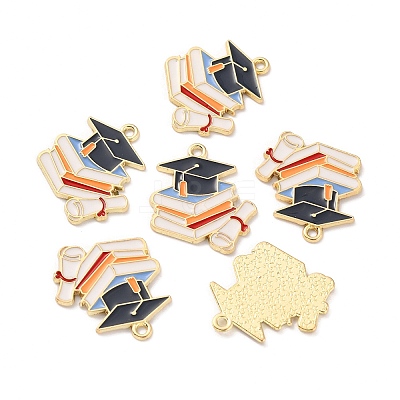 Study Supplies Theme Alloy Enamel Pendants ENAM-WH0061-20C-01-1