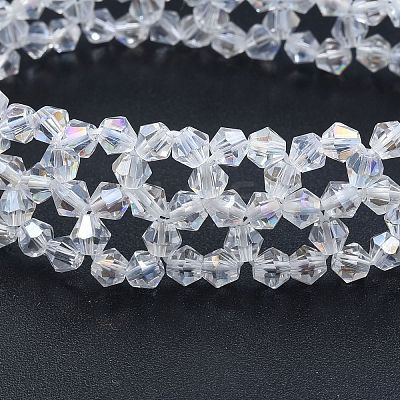 Bling Glass Beaded Stretch Bracelet BJEW-N018-03-03-1