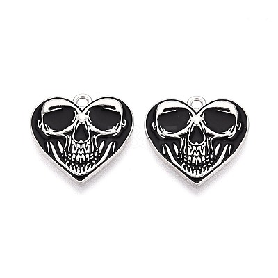 Halloween Theme Alloy and Enamel Pendants ENAM-T021-30G-01-1