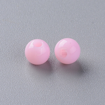 Opaque Acrylic Beads X-MACR-S370-C6mm-A01-1