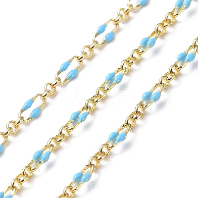 Enamel Oval Link Chains CHC-K014-10G-03-1