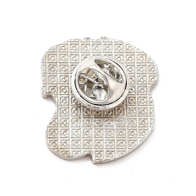 Dog Enamel Pin with Brass Butterfly Clutches JEWB-A006-03A-1
