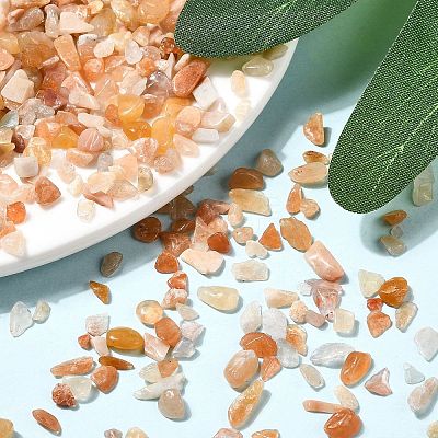 Natural Red Aventurine Chip Beads G-O103-01-1