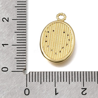 Brass Micro Pave Clear Cubic Zirconia Pendants KK-K427-36G-1
