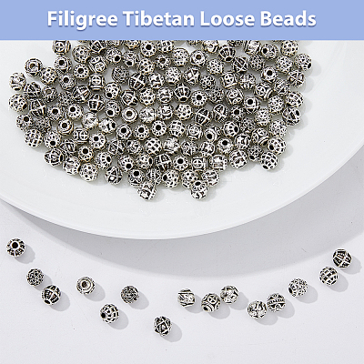 150Pcs 10 Style Zinc Alloy Beads FIND-DC0003-67-1